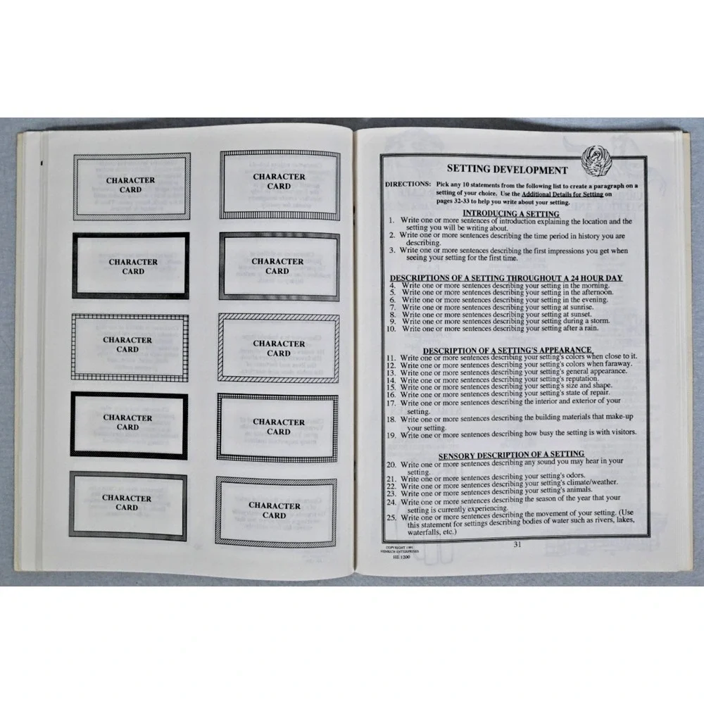 Story Starters on Ancient Japan 1991 Creative Writing Program Book